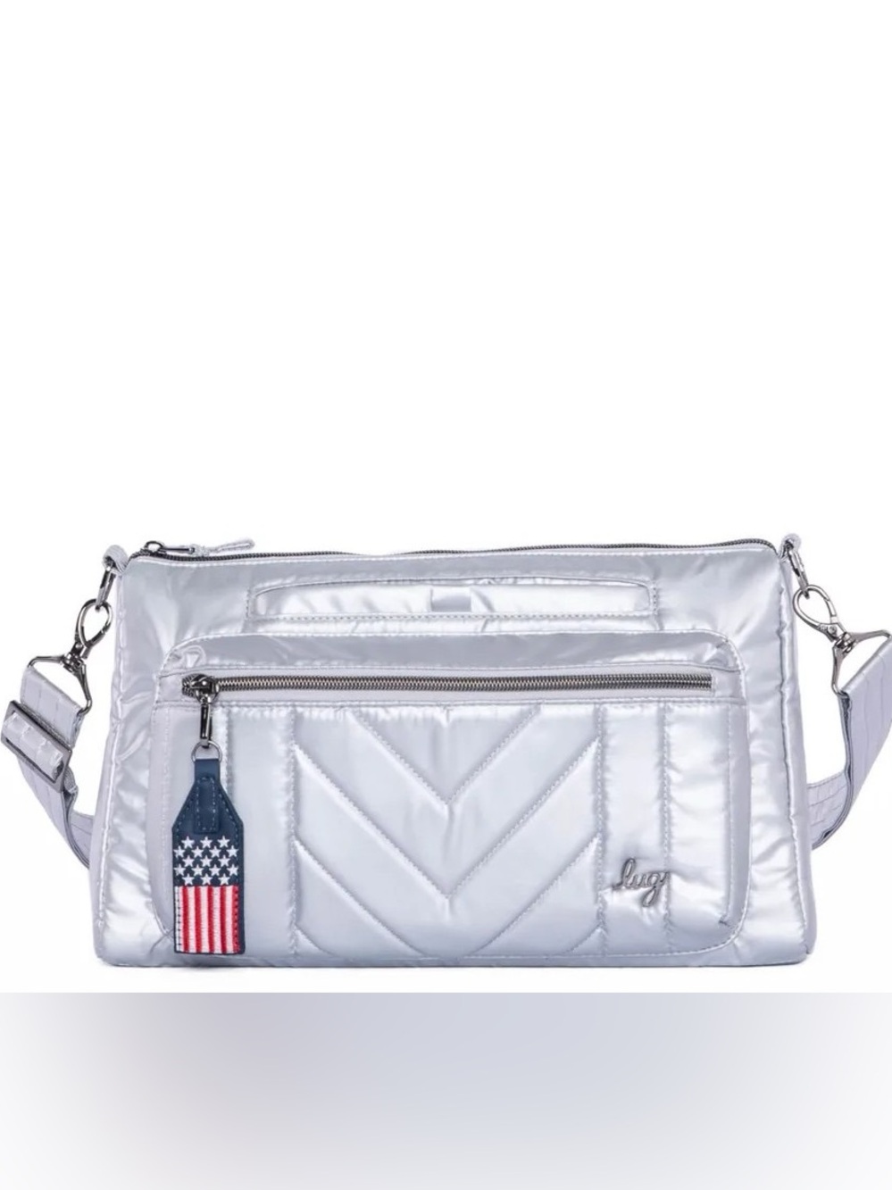 Lug Stretch LE Crossbody Bag - Patriotic - Metallic Silver - American Flag